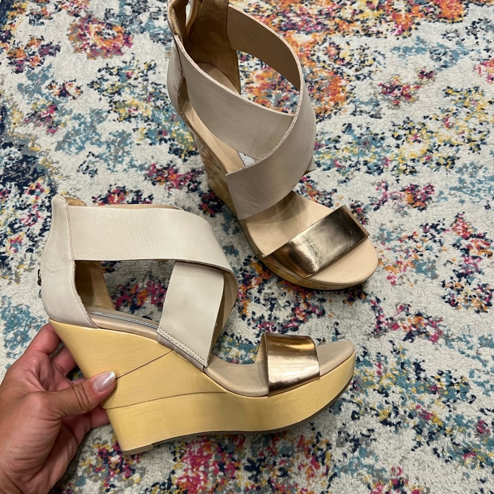 DVF platform wedge sandals